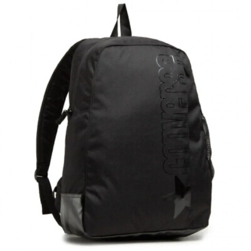 Converse Speed 2 Backpack Black W/ Black Lettering Unisex Travel School Bag NWOT